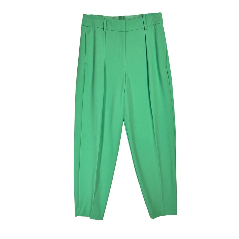 NWT Express Stylist Super High Rise Pleated Pants 10‎ Mint Green Tapered Trouser